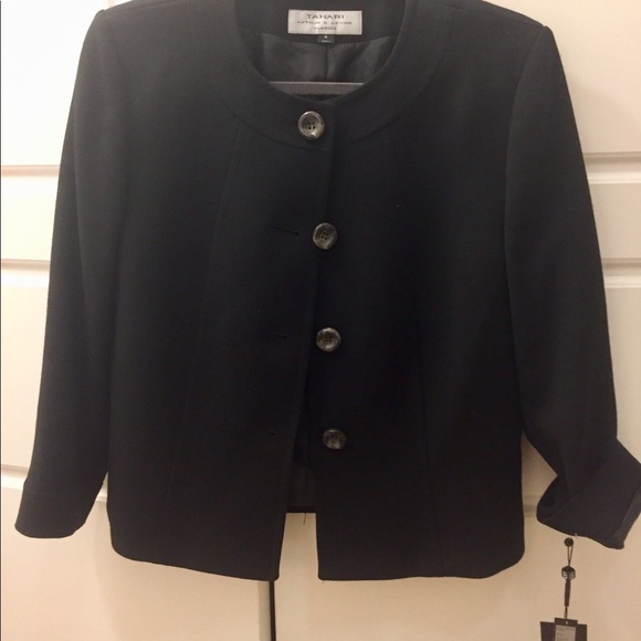 Black Tahari Jacket, size 8 - Picture 2 of 2